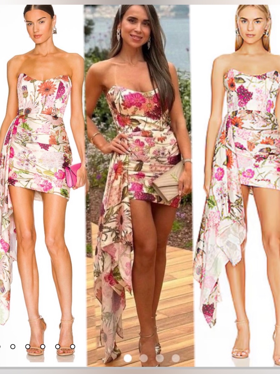 Katie May Chasing Dawn Gown In Pink Daisy - Size Medium